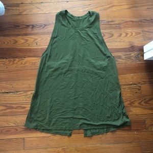 Lululemon green split back tank